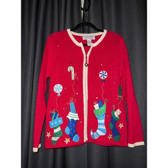 Ugly Christmas Sweater Sweaters - Ugly Christmas Sweater Xmas Cardigan Size Small